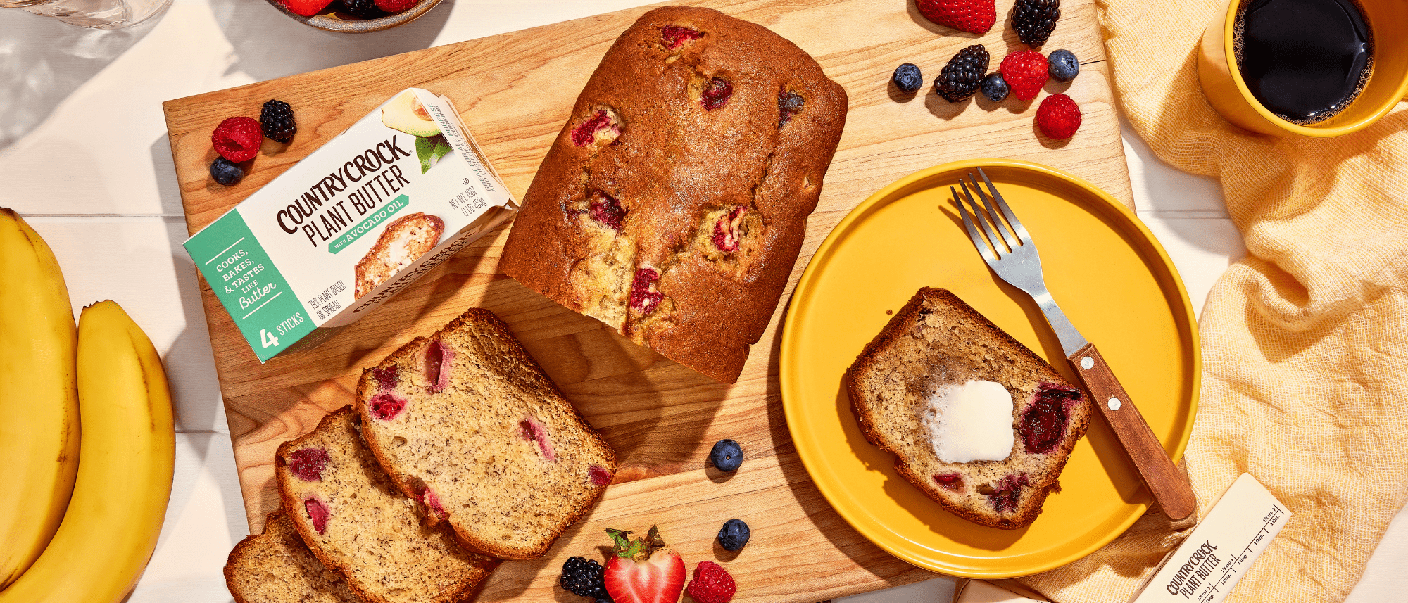 recipe image Mixed Berry Banana Bread