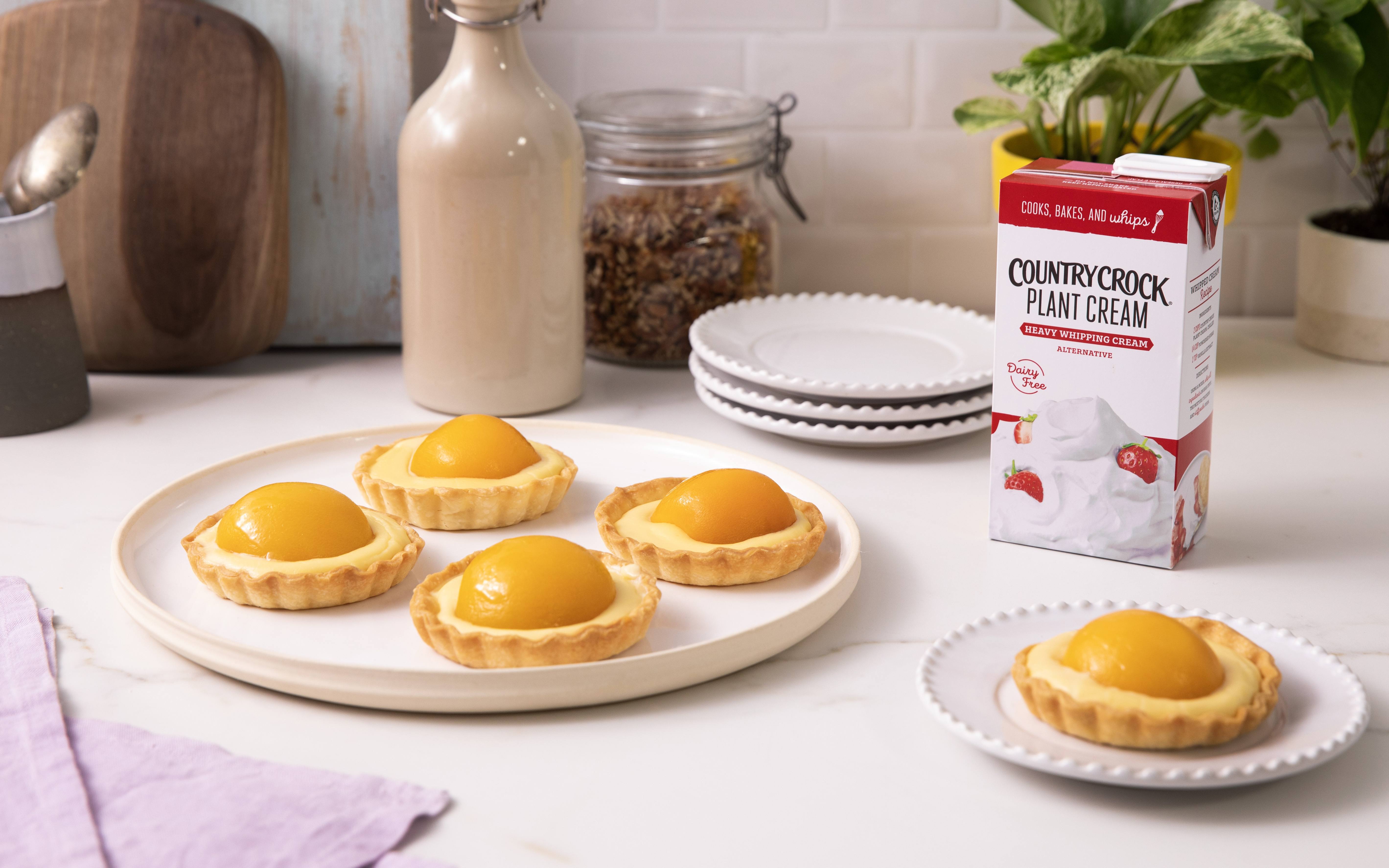 recipe image Peaches and Country Crock® Plant Cream Tarts