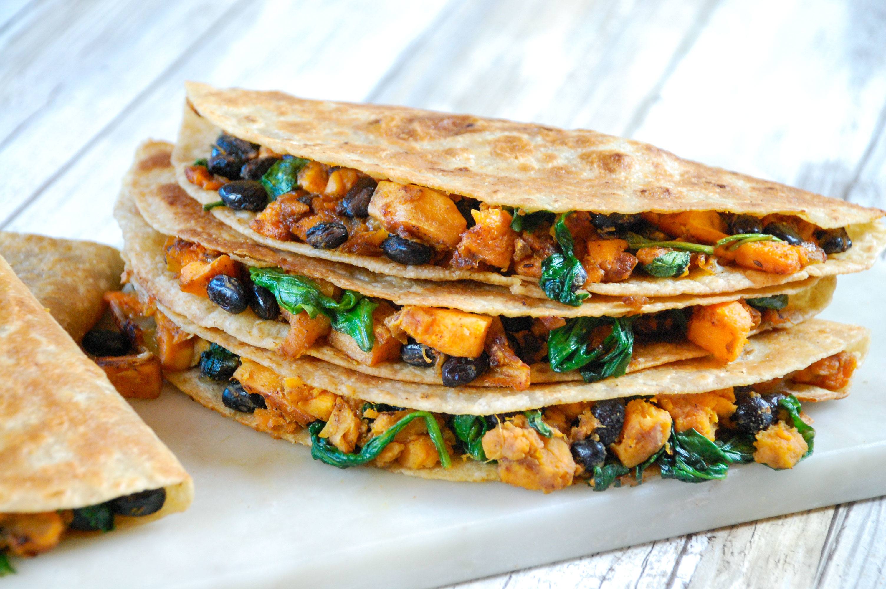 recipe image Black Bean & Sweet Potato Quesadillas