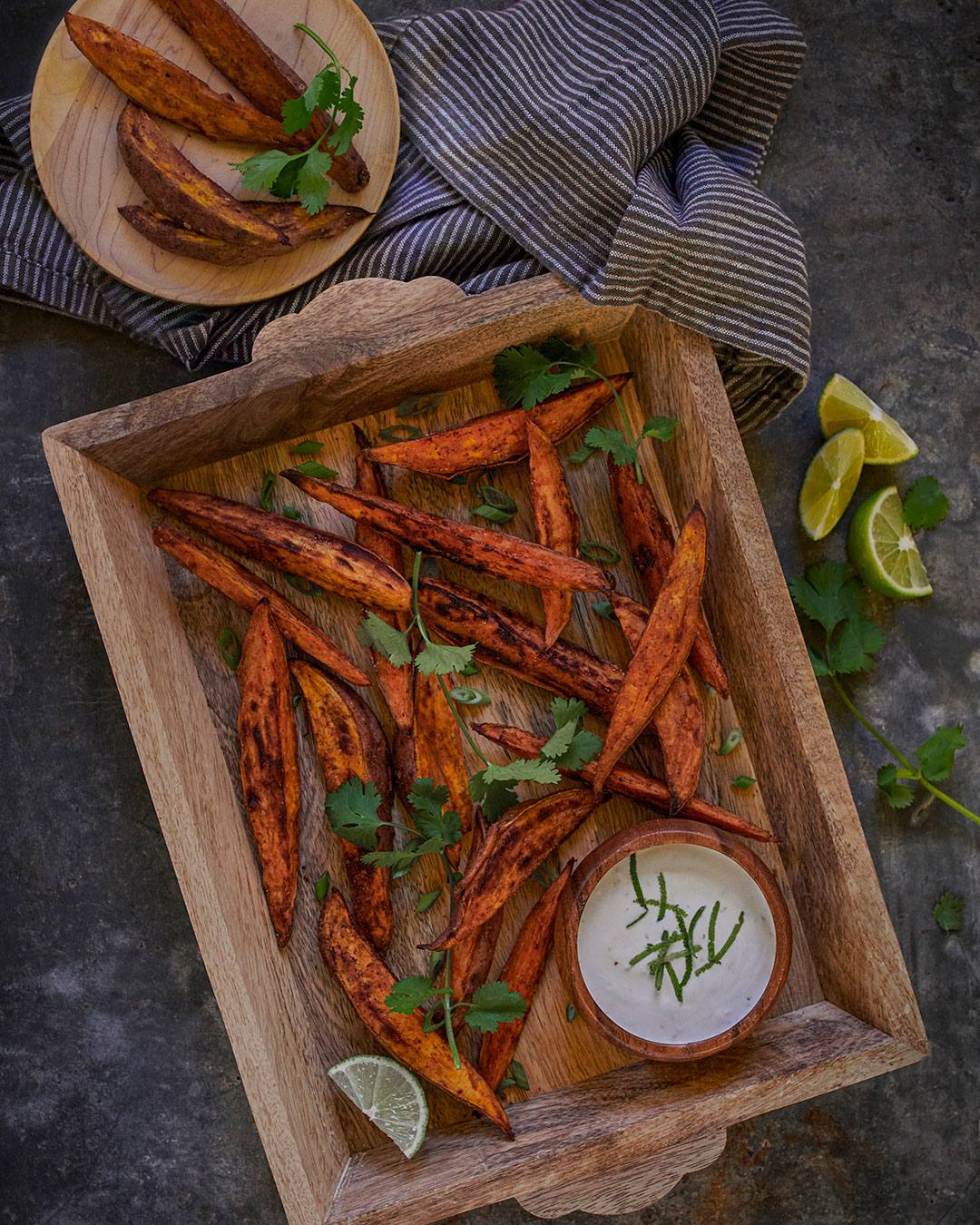 recipe image Cumin Scented Sweet Potato Wedges